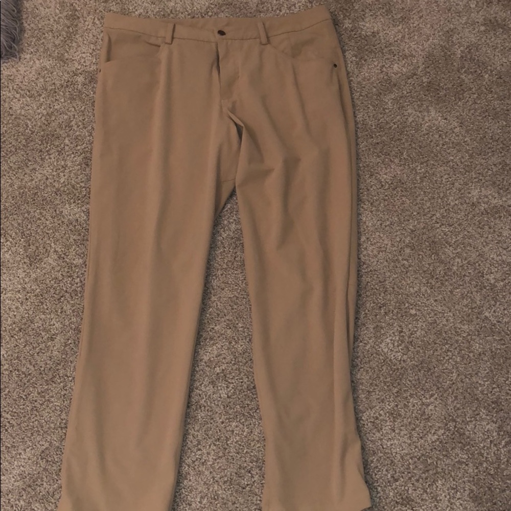 Tan mens lululemon pants